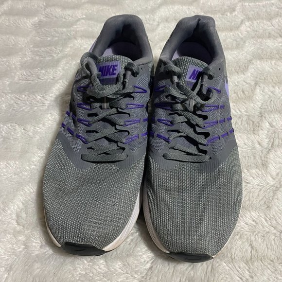 Nike Run Swift Women's Gray/Purple Mesh Lace-Up Sneaker Running Shoes Size US 11 - Picture 3 of 7